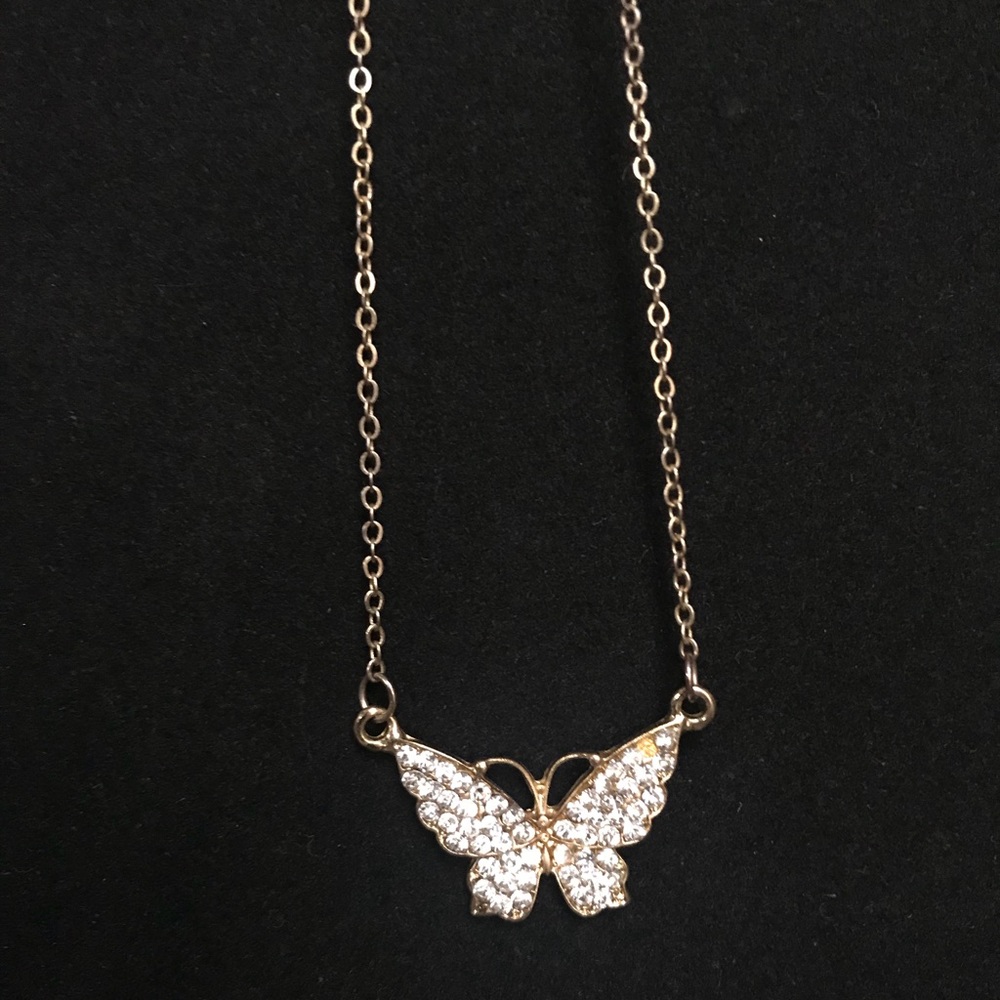 Butterfly gold necklace